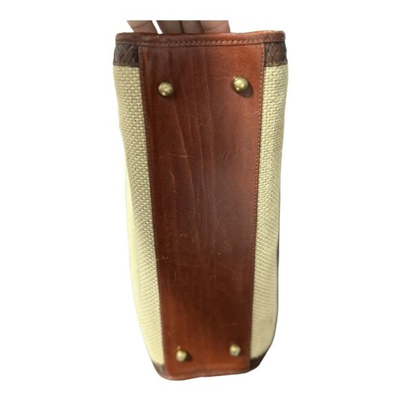 Brahmin Embossed Leather & Woven Shoulder Bag - Picture 8 of 8